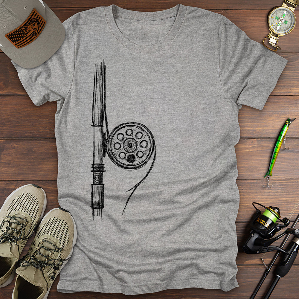 Fly Reel Sketch T-Shirt