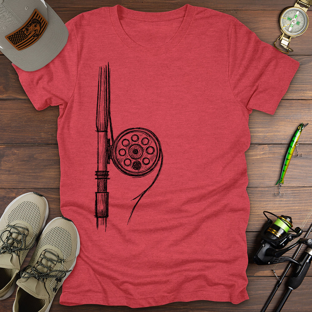 Fly Reel Sketch T-Shirt