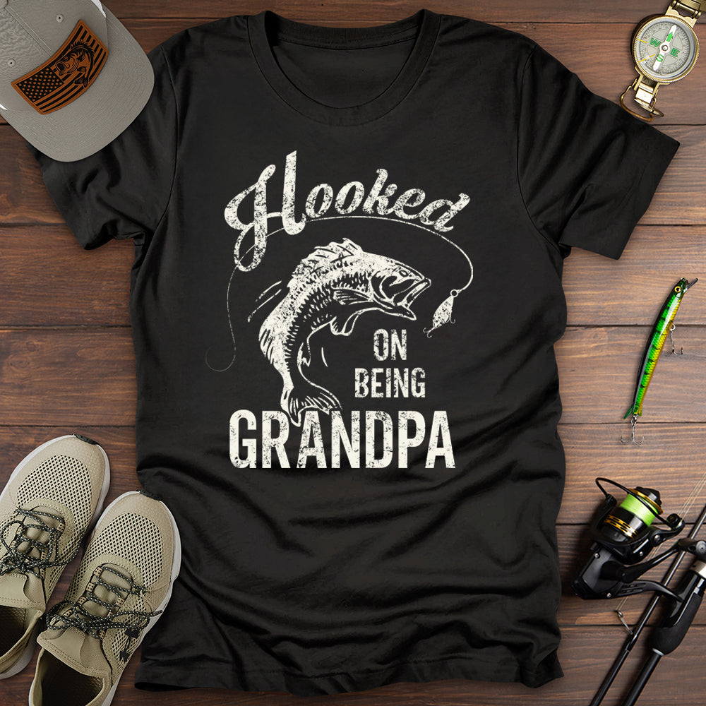 Hooked On Being Grandpa T-Shirt