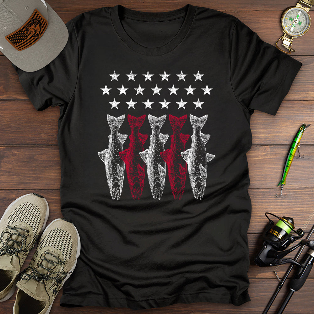 American Flag Fishing T-Shirt