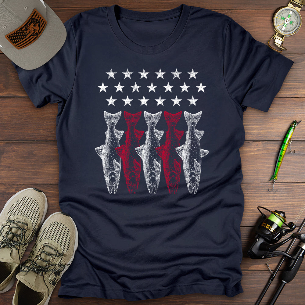 American Flag Fishing T-Shirt