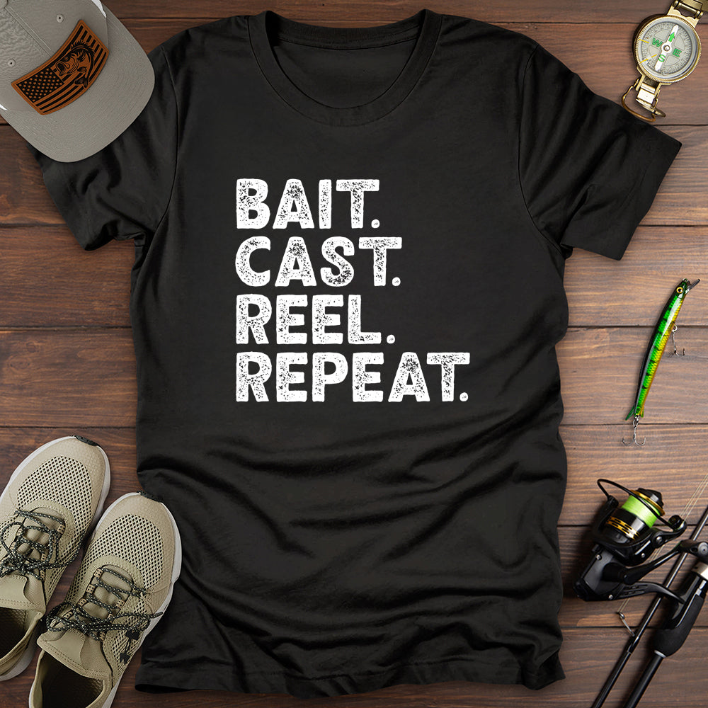 Bait Cast Reel Repeat T-Shirt