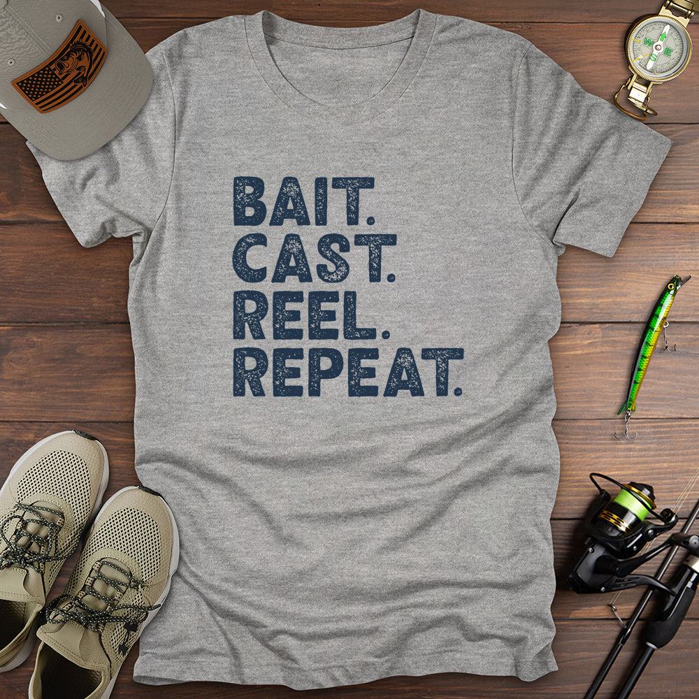 Bait Cast Reel Repeat T-Shirt
