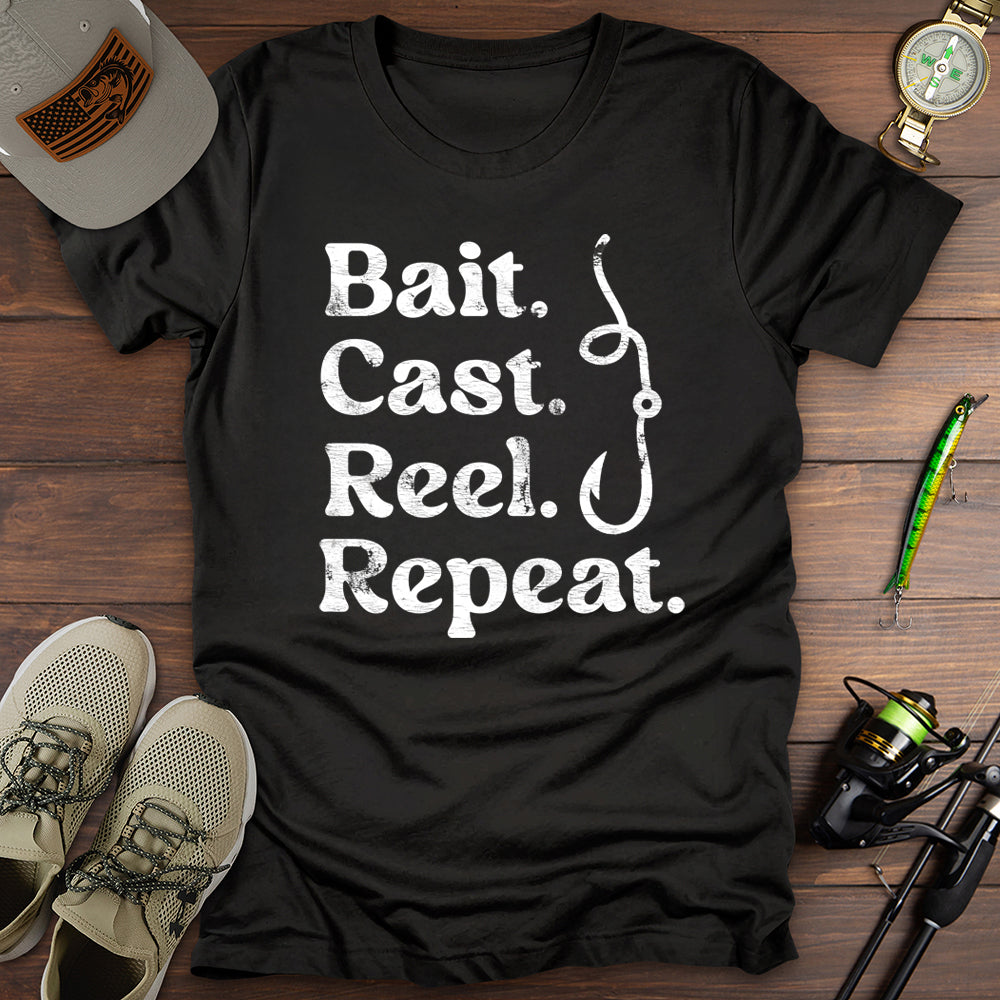 Bait Cast Reel Repeat T-Shirt
