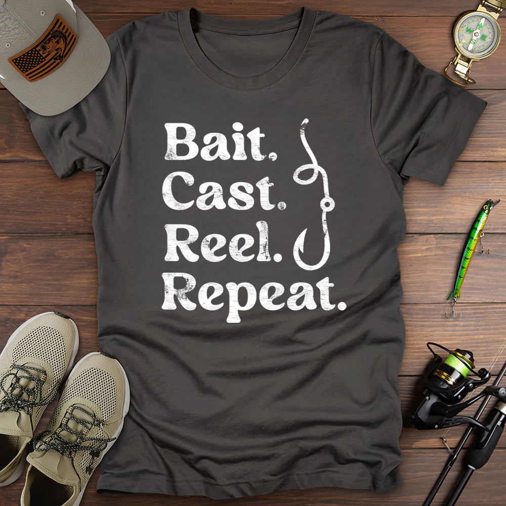 Bait Cast Reel Repeat T-Shirt