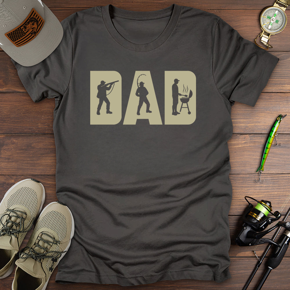 Dad Hunt Fish Grill T-Shirt