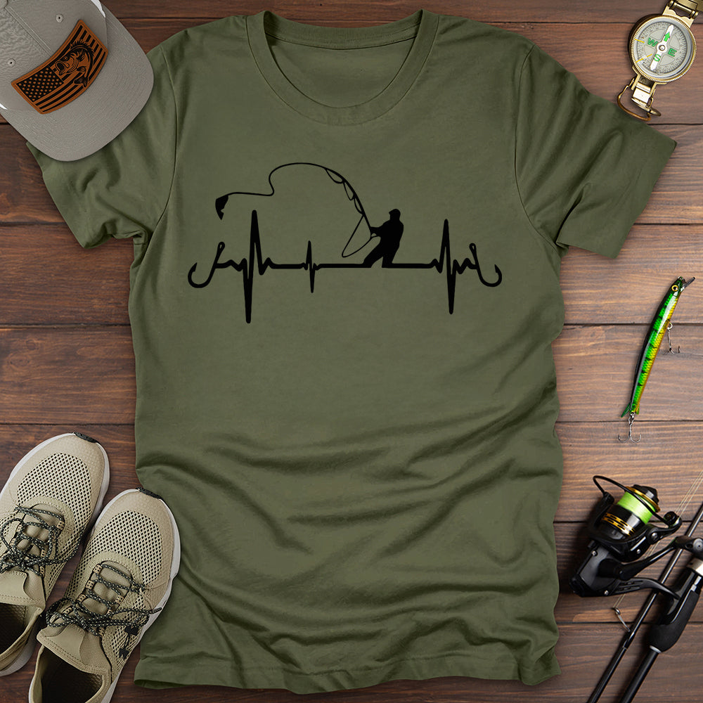 Heartbeat Fisherman T-Shirt