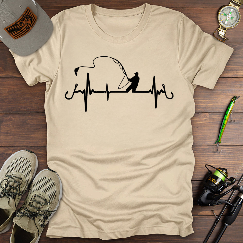 Heartbeat Fisherman T-Shirt