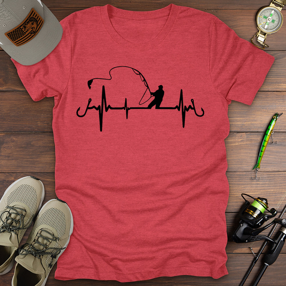 Heartbeat Fisherman T-Shirt