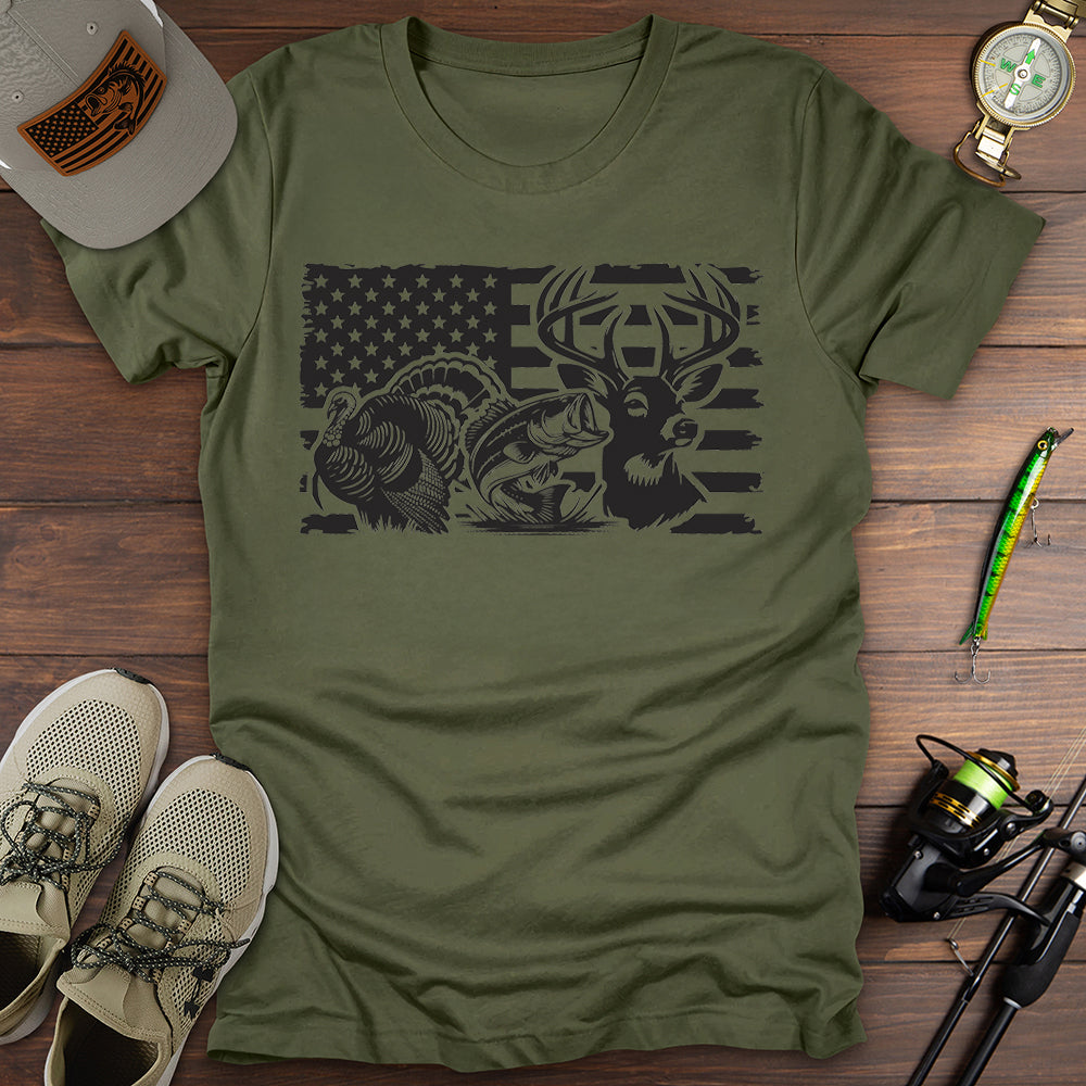 Hunt Fish Usa T-Shirt