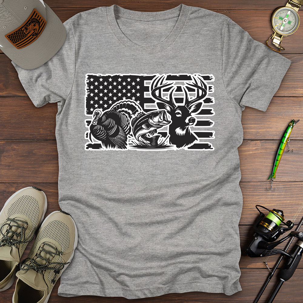 Hunt Fish Usa T-Shirt