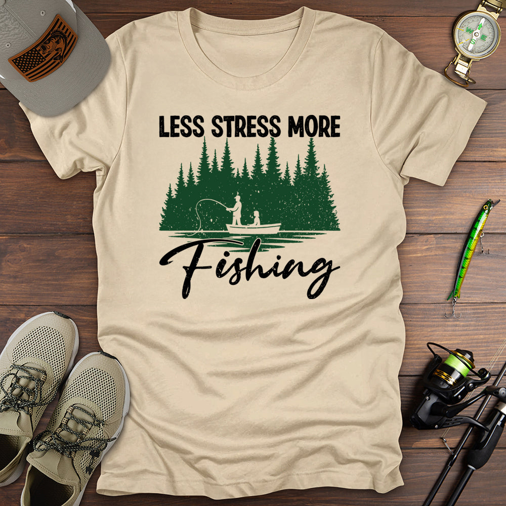 Less Stress More Fishing T-Shirt