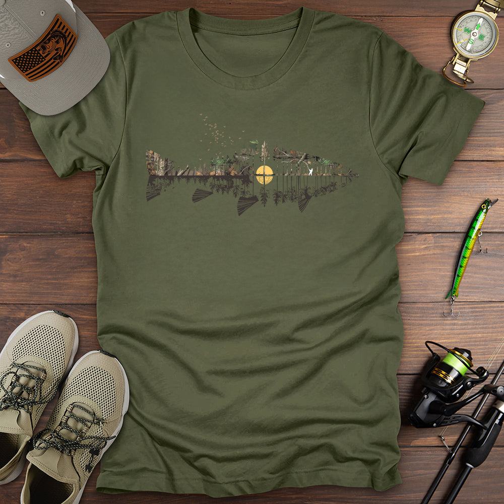 Nature Fish Landscape T-Shirt