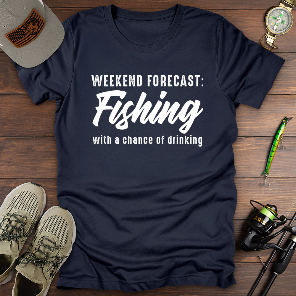Weekend Forecast Fishing T-Shirt