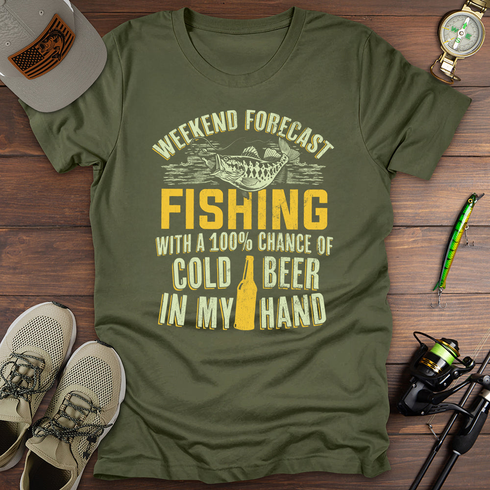 Weekend Forecast Fishing T-Shirt
