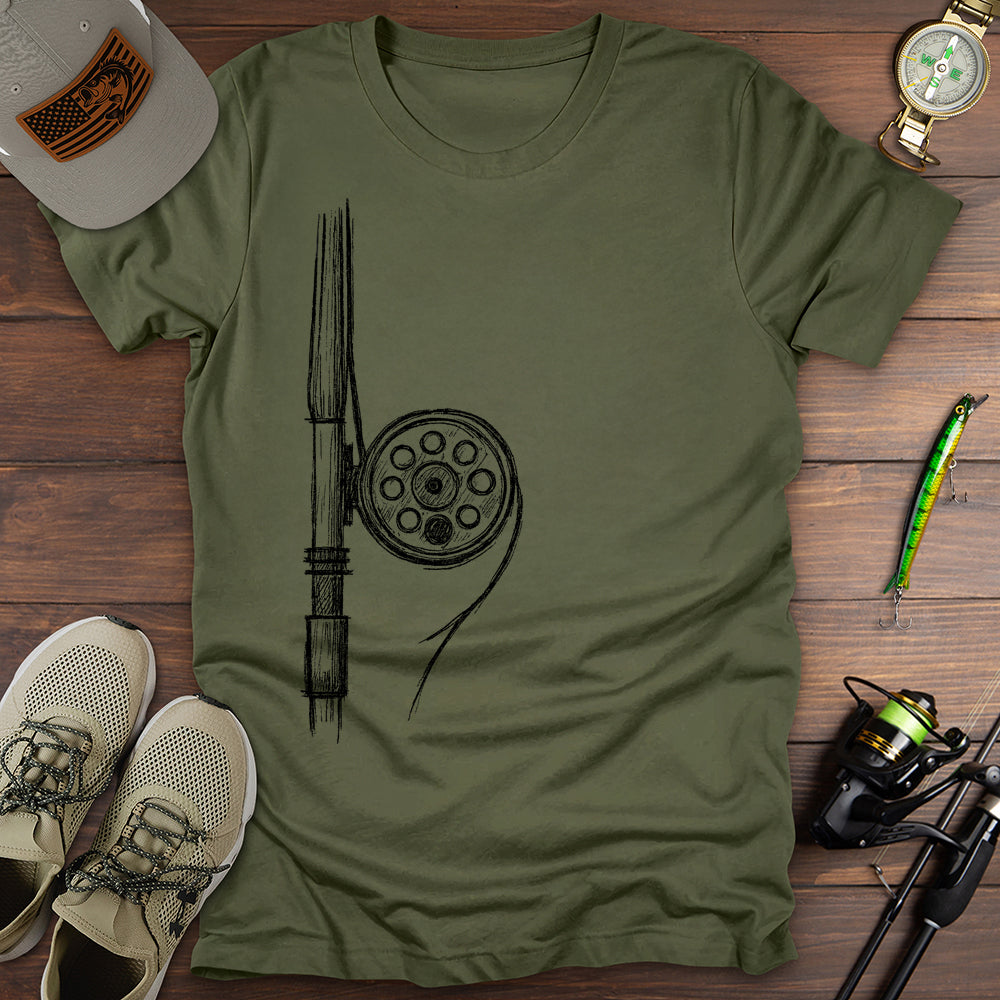 Fly Reel Sketch T-Shirt
