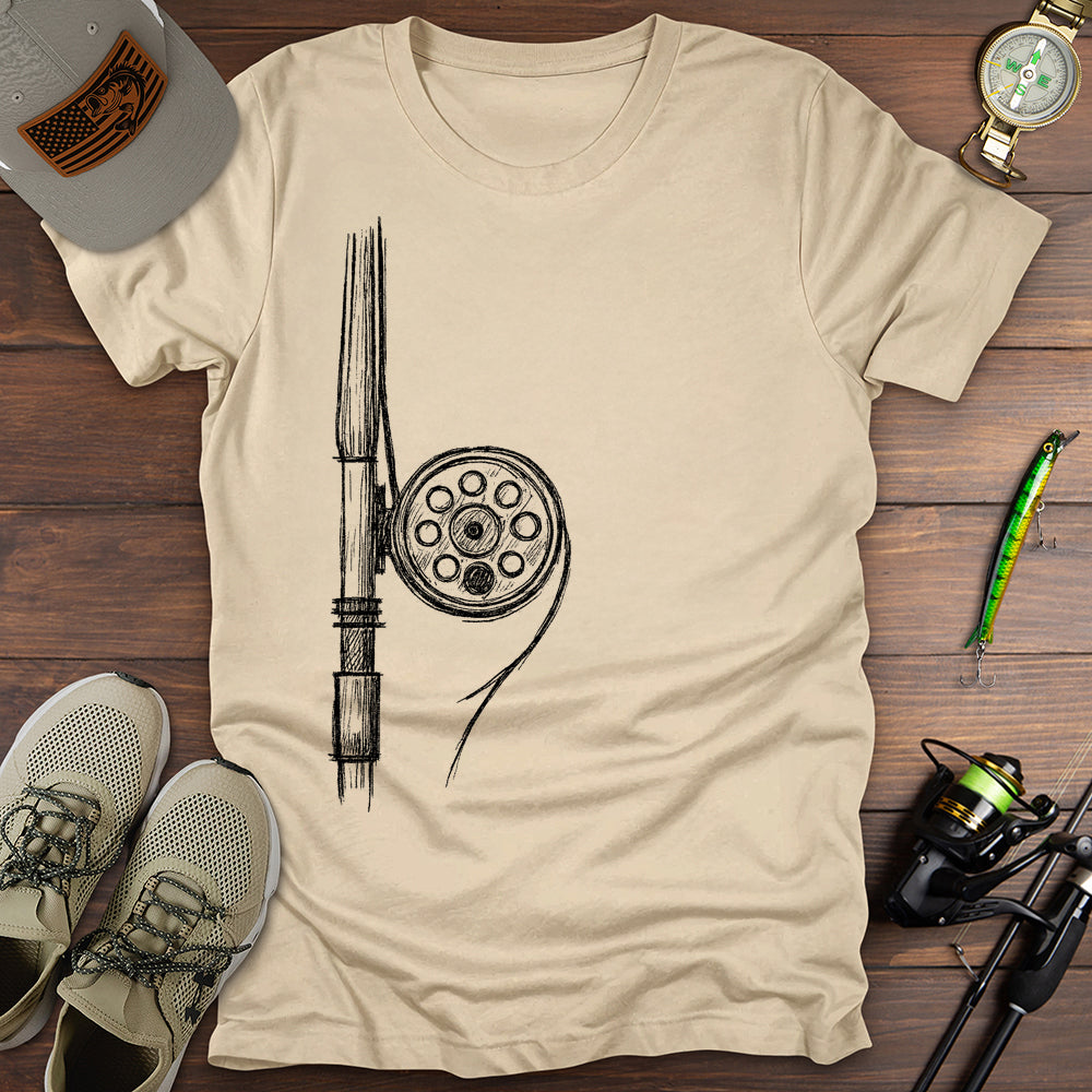 Fly Reel Sketch T-Shirt