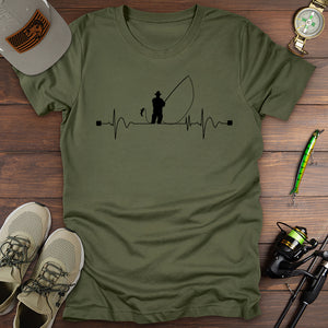 Heartbeat Man Fishing T-Shirt