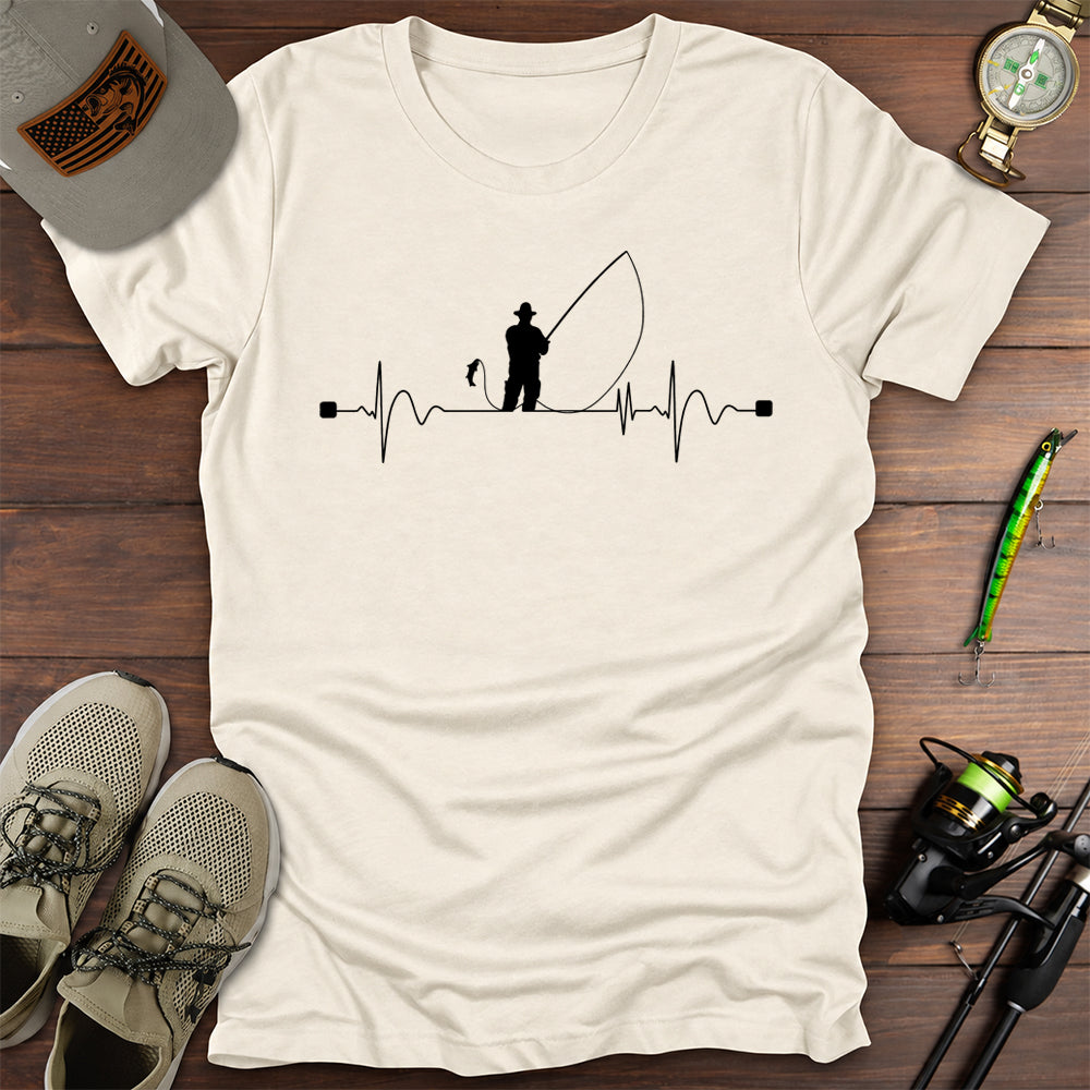 Heartbeat Man Fishing T-Shirt