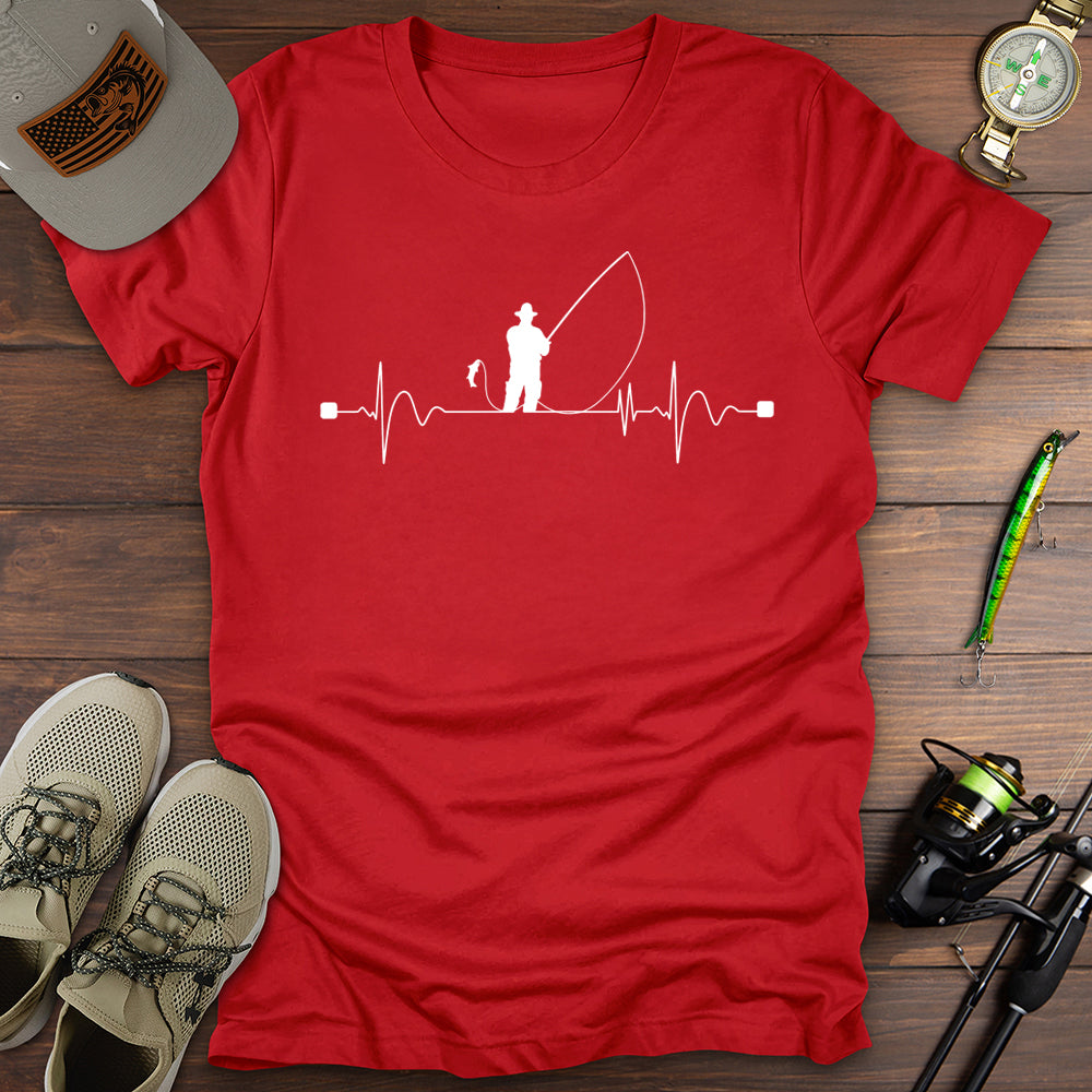 Heartbeat Man Fishing T-Shirt