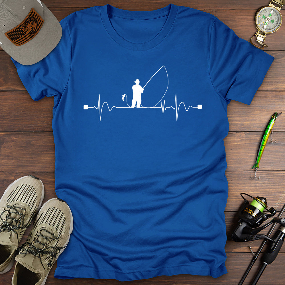 Heartbeat Man Fishing T-Shirt