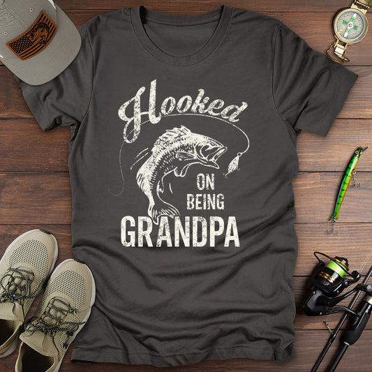Hooked On Being Grandpa T-Shirt