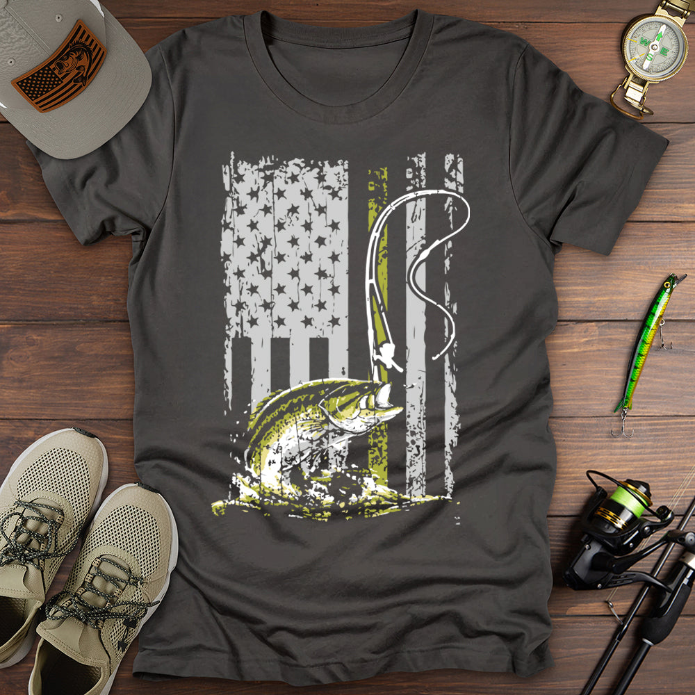 Usa Flag Fishing T-Shirt