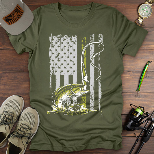 Usa Flag Fishing T-Shirt