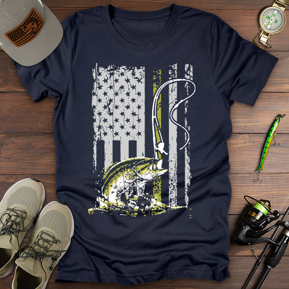 Usa Flag Fishing T-Shirt