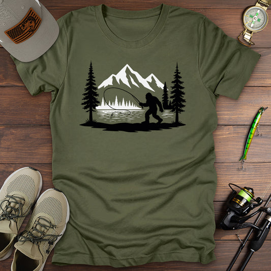 Fly Fishing Bigfoot T-Shirt