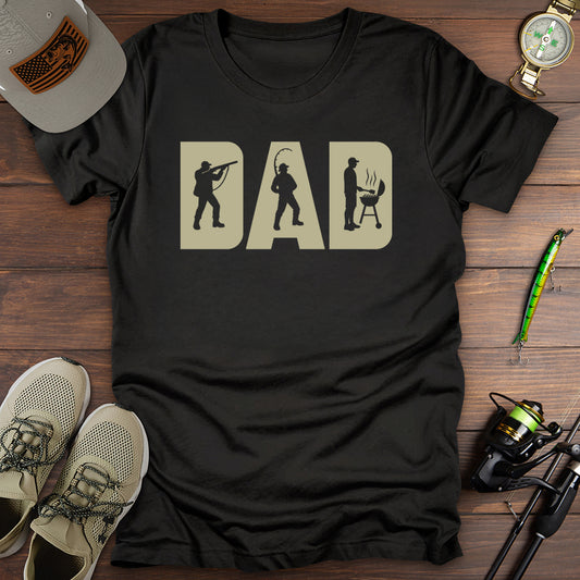 Dad Hunt Fish Grill T-Shirt