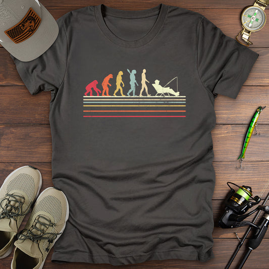 Evolution of Man Fishing T-Shirt