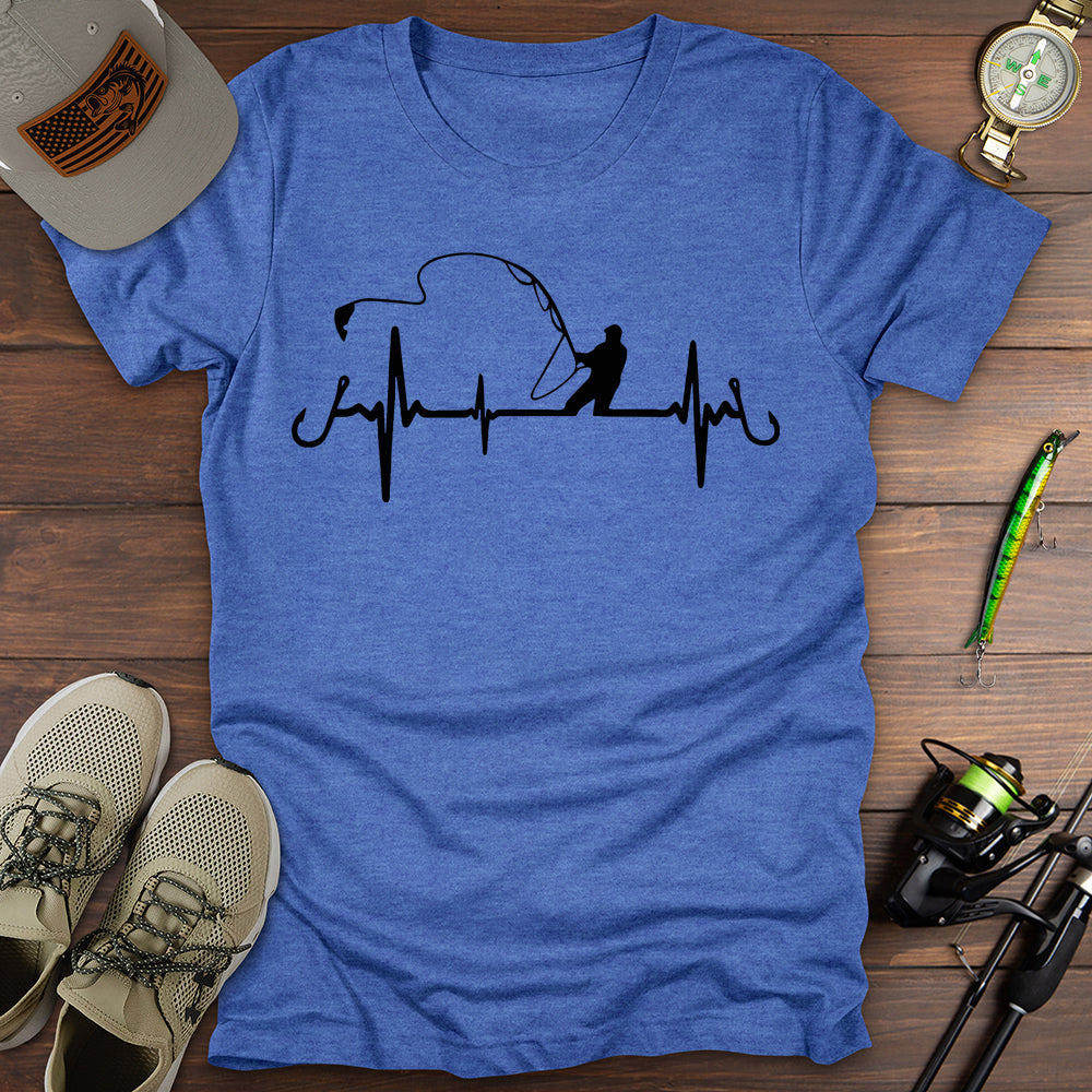Heartbeat Fisherman T-Shirt