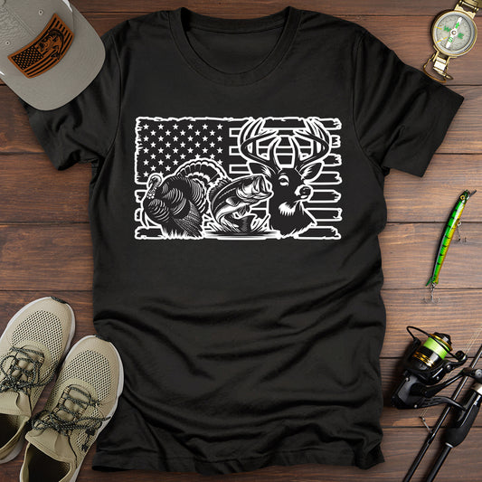 Hunt Fish Usa T-Shirt